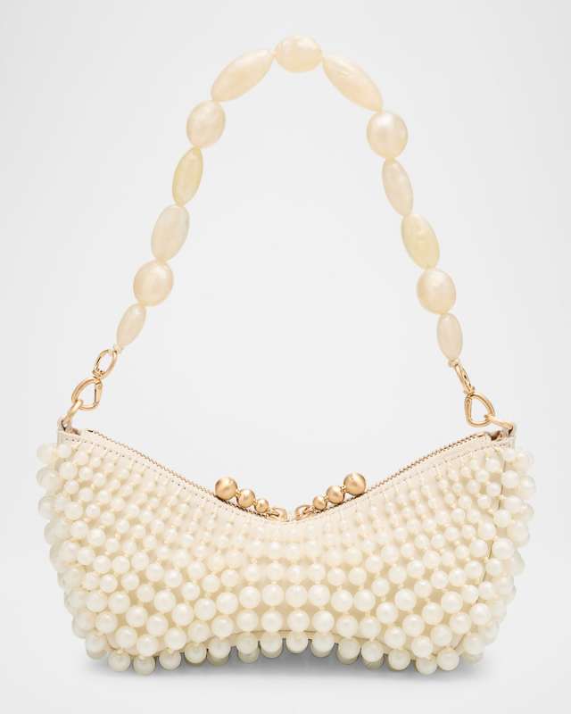 Mercier Beaded Zip Shoulder Bag